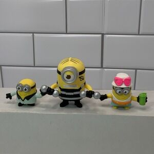 Minions Lot Plastic Mcdonalds 3 Despicable ME Figures